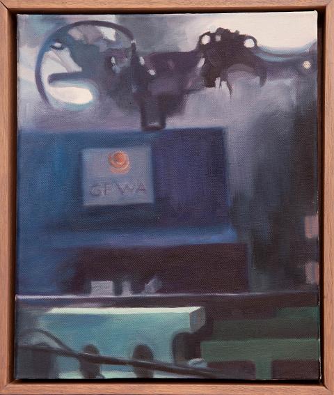 painting of urban renewal of Perth by Michelle Hyland