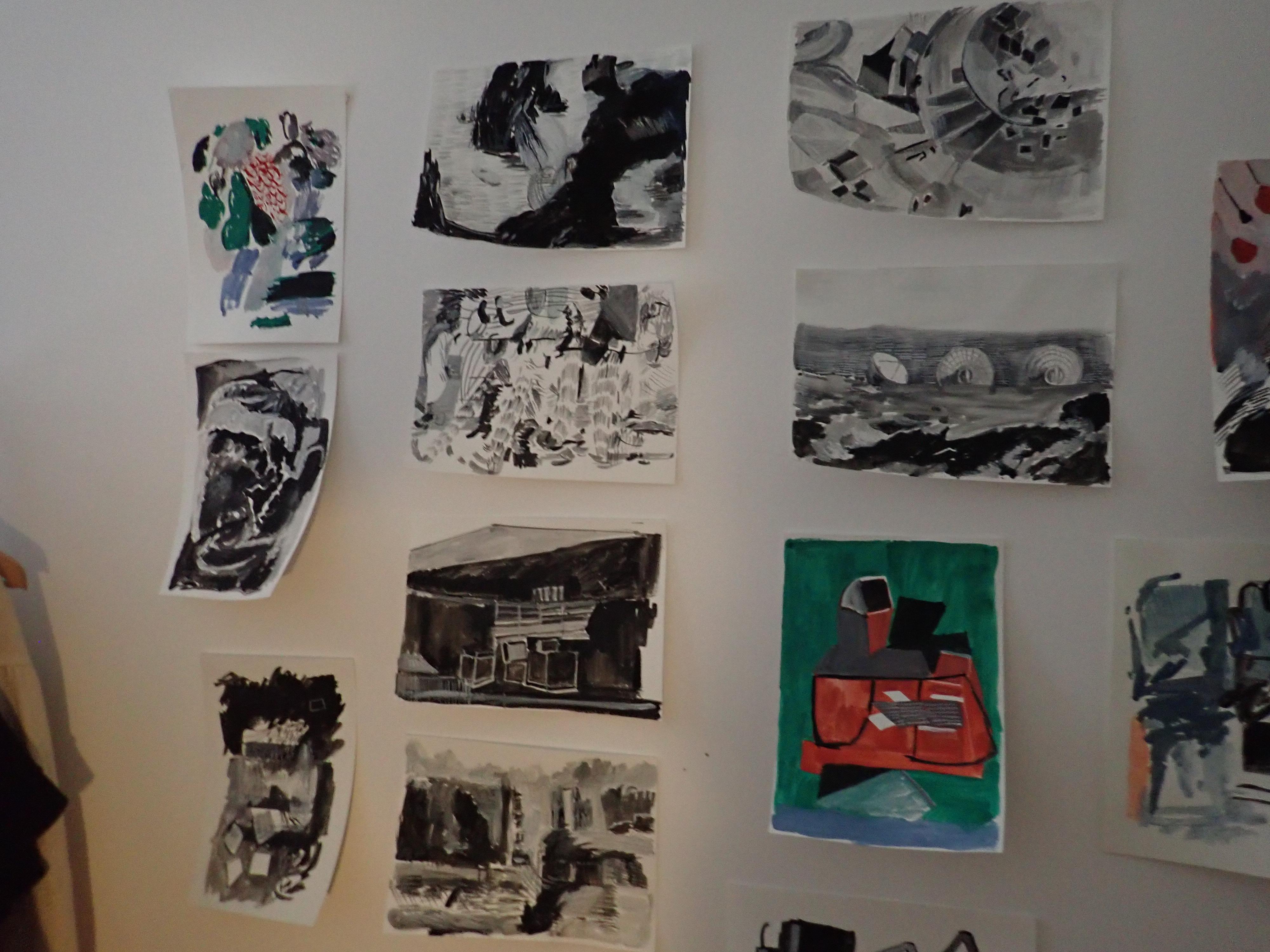 gouache drawings/paintings